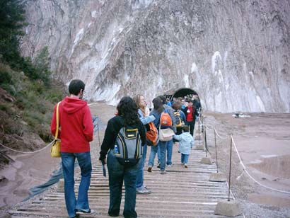 entrada de la mina